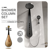 Multi-Function Pipa-Style Shower Faucet Set with High-Pressure Pulse Spray – Wall-Mounted Bathroom Fixture