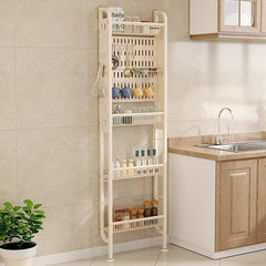 XYstore Over-the-Door Slim Kitchen Storage Rack – Multi-Layer Wall Organizer for Spices, Cups & Utensils, No-Drill Design