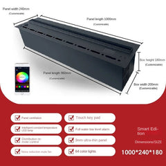 Modern 3D Steam Fireplace Insert – Decorative Atomized Electric Humidifier for Home