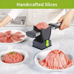 Manual Meat Slicer & Knife Sharpener Set – Stainless Steel, Perfect for Beef, Pork, Lamb – Ideal for Home Cooking & BBQ, Black