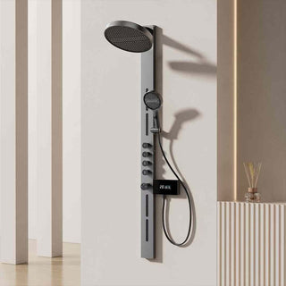 Matte Grey Thermostatic Shower Set | Concealed Wall-Mounted Design | Minimalist Luxury Bathroom Fixture