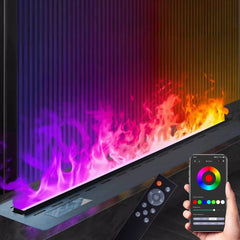 Modern 3D Steam Fireplace Insert – Decorative Atomized Electric Humidifier for Home & Wall-Mounted Interiors