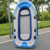 Heavy-Duty Inflatable Kayak for 2 Person, Thickened PVC Fishing Boat with Electric Air Pump for Lake, River & Outdoor Adventures