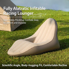 Single Inflatable Air Lounger Chair with Automatic Pump for Outdoor Camping, Music Festivals & Travel Relaxation