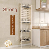 XYstore Over-the-Door Slim Kitchen Storage Rack – Multi-Layer Wall Organizer for Spices, Cups & Utensils, No-Drill Design