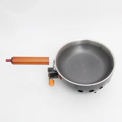 23cm Portable Outdoor Non-Stick Frying Pan with Butane Gas Canister Connector