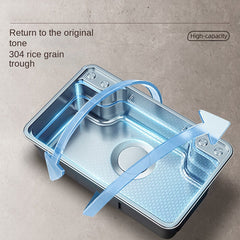 Premium Japanese Kitchen & Bathroom Sink - 3D Embossed 304 Stainless Steel for Functionality