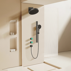 Xylivingstore Embedded Concealed Shower Set | Full Copper Digital Display | Unique Basketball Hoop Rainfall