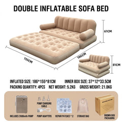 Automatic Inflatable Sofa Bed with Pump, Portable Foldable Air Mattress for Outdoor Camping