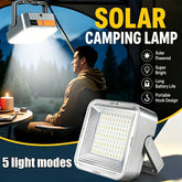 Portable Bright Solar Camping Lantern, Magnetic Mount, 266 Leds, 2400Mah Battery, 8-Hour Runtime with Warning Flash. Ideal for Camping, Blackout Emergency, Great Birthday Gift