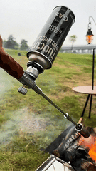 XYlivingstore Camping Long Flame Igniter – Portable Wooden Handle Gas Burner for BBQ & Outdoor Cooking