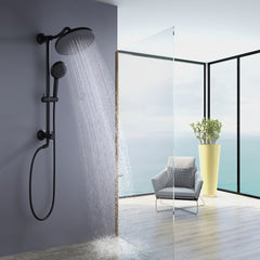 XYlivingstore Shower System with 10'' Rain Shower Head and 5-Setting Handheld Shower – Less Rough-in Valve
