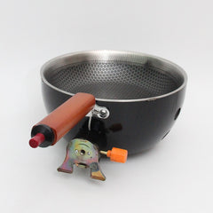 23cm Portable Outdoor Non-Stick Frying Pan with Butane Gas Canister Connector