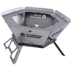 Portable Hexagonal Charcoal Grill & Outdoor Fire Pit | Camping Wood Stove, Campfire BBQ Grill