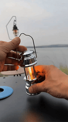 LED Emergency Handheld Lamp Portable Vintage Lantern Camping Tent Charger Outdoor Atmosphere Lighting