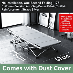 Folding Bed for Office Nap – Portable Single Bed for Adults, Easy Rest Cot for Home, Camping, and Caregiving