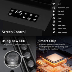 Modern 3D Steam Fireplace Insert – Decorative Atomized Electric Humidifier for Home