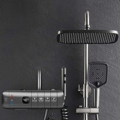 XYlivingstore Deluxe Shower System with Digital Display and Piano Button Design