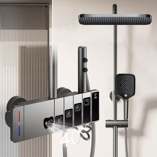 Piano Key Shower System with LED Mood Lighting