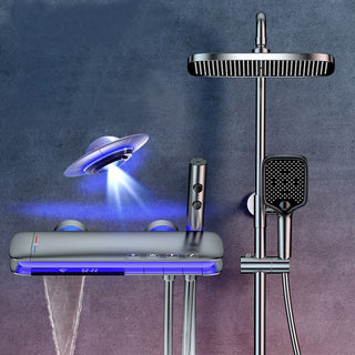 Thermostatic Shower System with LED Lighting for Modern Bathrooms