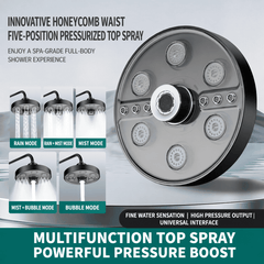 Luxury Slim Rain Shower System with 5 Spray Modes and High Pressure Flow