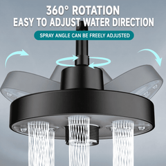Luxury Slim Rain Shower System with 5 Spray Modes and High Pressure Flow