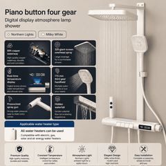 Aurora Smart Ambient Light Shower Set with Digital Display