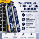 High - Strength 9900 Structural Silicone Sealant - Outdoor Weatherproof Adhesive for Windows & Doors