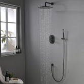 XYlivingstore Thermostatic Rainfall Shower System with Handheld Shower and Built-In Rough-in Valve
