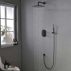 XYlivingstore Thermostatic Rainfall Shower System with Handheld Shower and Built-In Rough-in Valve