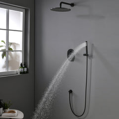 XYlivingstore Thermostatic Rainfall Shower System with Handheld Shower and Built-In Rough-in Valve
