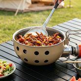 Portable Cassette Camping Stove with All-in-One Cooking Pot