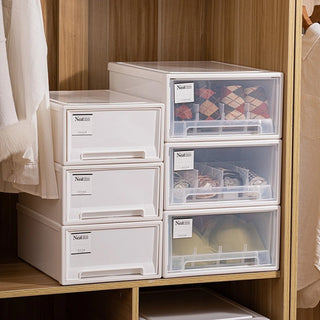 Stackable Quilt Storage Drawer Transparent Wardrobe Organizer Household Closet Storage Box Home