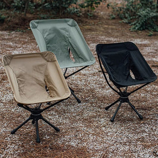 VLEEE 360° Rotating Folding Moon Chair, Lightweight Aluminum Camping & Fishing Chair with Oxford