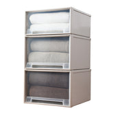 Stackable Quilt Storage Drawer Transparent Wardrobe Organizer Household Closet Storage Box Home Plastic Desktop Sundries Boxes