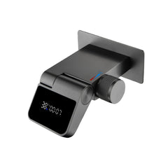 New Concealed Wall-Mounted Waterfall Faucet – Full Copper, Digital Display & Swivel Spout