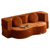 2025 Vacuum-Compressed Foldable Sofa Bed – Retro Fabric Couch for Small Spaces