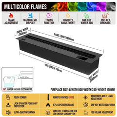 Modern 3D Steam Fireplace Insert – Decorative Atomized Electric Humidifier for Home