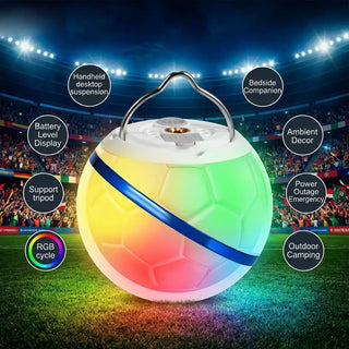 Rechargeable Football Camping Lantern LED Warm Night Light Portable Emergency Light for Camping Home