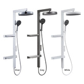 Wall-Mounted Smart LED Rainfall Shower System with Digital Temperature Display and Waterfall Faucet – Luxury Bathroom Upgrade