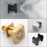 Bathroom Sprayer Jet Shower Two Functions Water Flow With Angel Adjustable Brass Body Black Gold Chrome