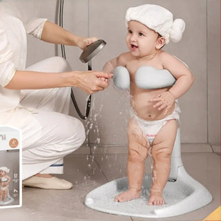 Foldable Baby Bathtub with Non-Slip Seat for Newborns and Toddlers