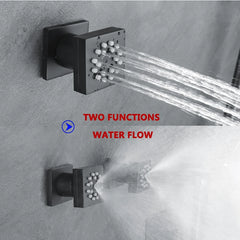 Bathroom Sprayer Jet Shower Two Functions Water Flow With Angel Adjustable Brass Body Black Gold Chrome