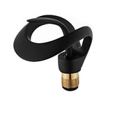 Matte Gold and Black Waterfall Bathroom Basin Faucet – Brass Vanity Sink Mixer Tap for Hot and Cold Water