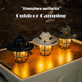 Outdoor Vintage Rechargeable Camping Light – Portable LED Tent Lantern with Type-C Charging
