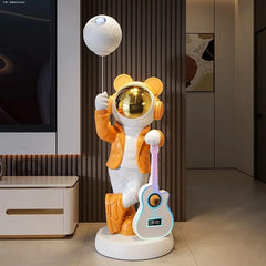 XYlivingstore Astronaut Floor Ornament for Living Room – Music Player, Coin Bank & Unique Home Decor