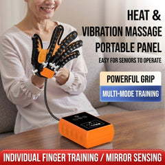 Heated Hand Rehabilitation Glove with Finger Trainer, Electric Hand Massager for Finger Stretching, Joint Flexibility & Hand Therapy