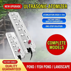 Ultrasonic Mist Maker Fogger for Garden Pond & Landscape, Waterproof Water Fog Machine for Outdoor Fountain, Rockery & Indoor Decoration