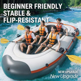 Heavy-Duty Inflatable Kayak & Fishing Boat, Multi-Person PVC Raft for Family Camping, River, Lake & Outdoor Adventures