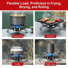 Portable Split-Type Camping Gas Stove Outdoor Cassette Burner Flying Saucer Tea Cooking Stove for Camping Picnic Hiking